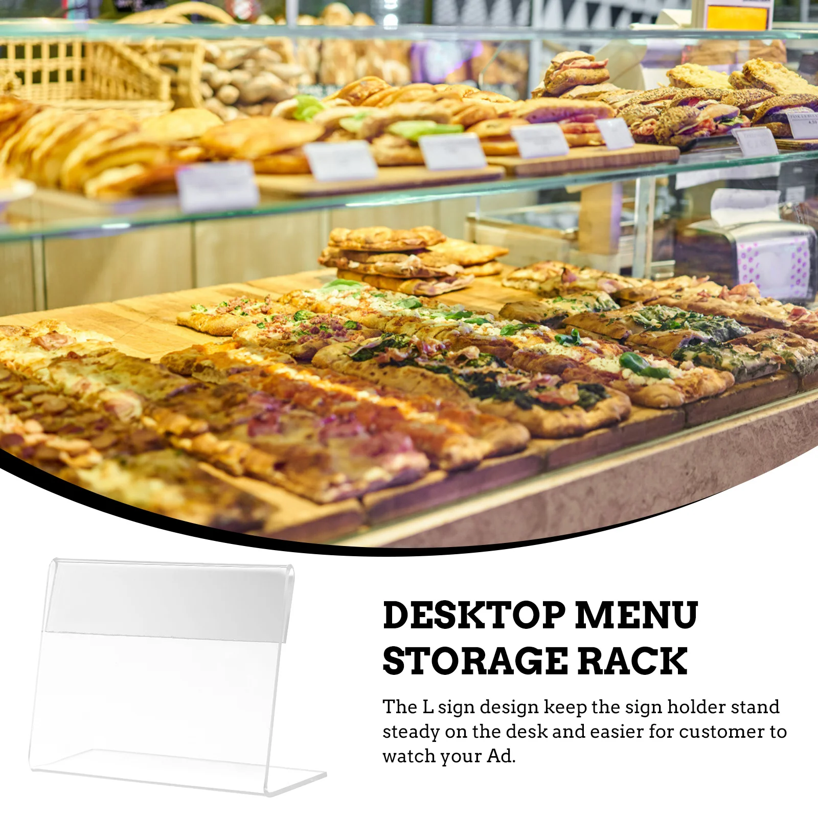 

5Pcs L Type Acrylic Sign Holders Label Display Stands for Supermarket Shop Price Tag Holders Acrylic Sign Holder