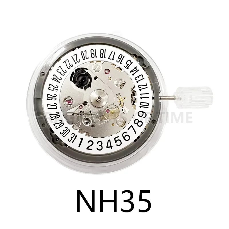 Japanese 24 Jewel Watch Replacement Date 6:00 NH35 Automatic Mechanical Movement High Precision Movement