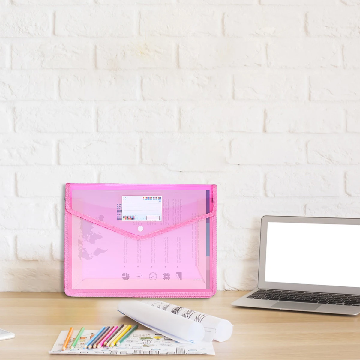 Borsa per documenti impermeabile da 3 pezzi Cartella per documenti A4 PVC premium a prova di strappo per organizer di cancelleria per ufficio e scuola Trasparente