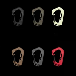 Tactical Multi-Functional Quick-Hook D Buckle Hook Luminous Survival Keychain for Glove Backpack DIY Accessories