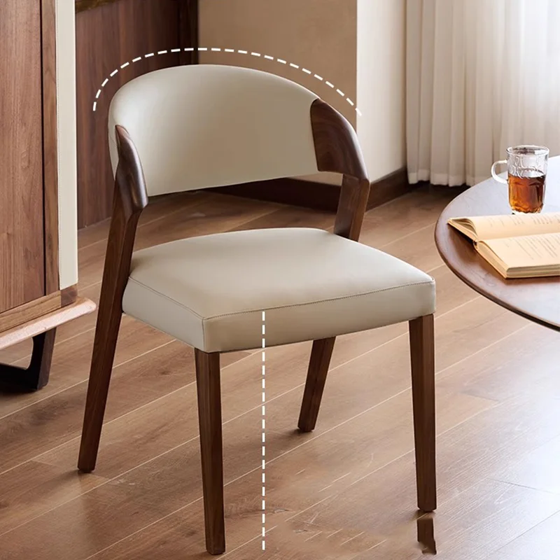 

Dinning Chair Solid Wood Dining Room Leather Dining Luxury Balcony Furniture Clearance Couch De Bar Stool Chair Kitchen Dalba