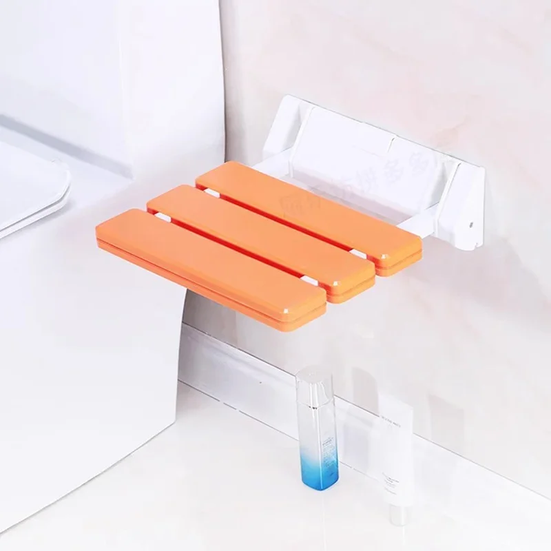 

Multi-Purpose Wall Mounted Folding Stool Waterproof Bathroom Seat for Elderly Non-Slip Corner Bench Hallway Rest Shoe Changing