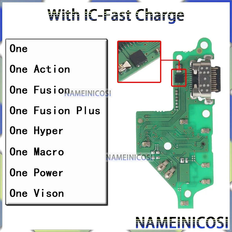 

Usb Dock Charger Connector for Motorola Moto One Hyper Macro Power Action Vision Fusion Plus Charging Board Module Flex Ports