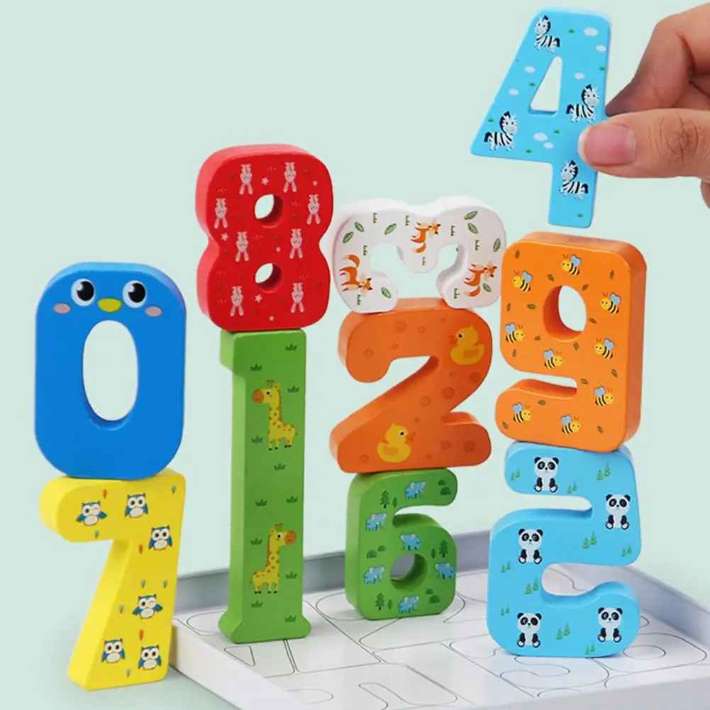 Houten puzzel voor kinderen Puzzel voor kinderen Houten blokpuzzelspel voor kleuters Open verbeelding Ontwerp Vorm passend speelgoed