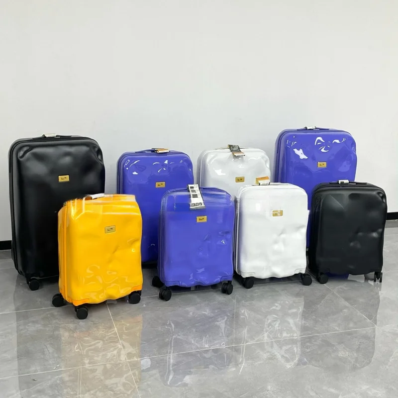 Concave and convex damaged luggage, high aesthetic value, boarding case, ultra light zipper travel suitcase