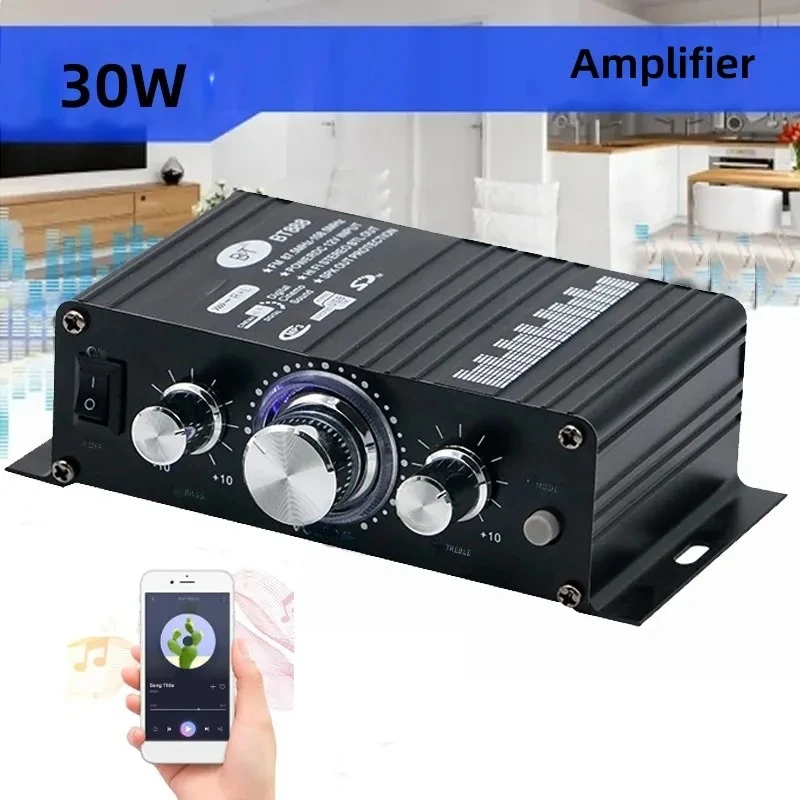 for Mini Pure Power Home Computer Stereo 2.0 Channel 12V Car Bluetooth Audio Amp