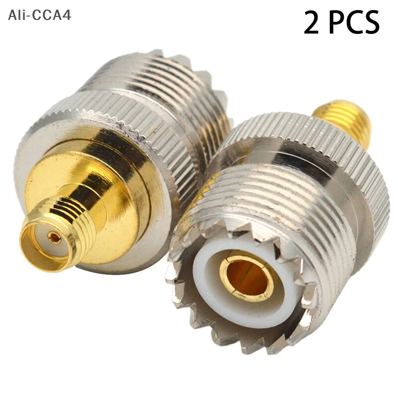 

2PCS Rf Coaxial Connector So239 Uhf Female To Sma Female Adapter Walkie-Talkie Hand-Held Antenna Adapter