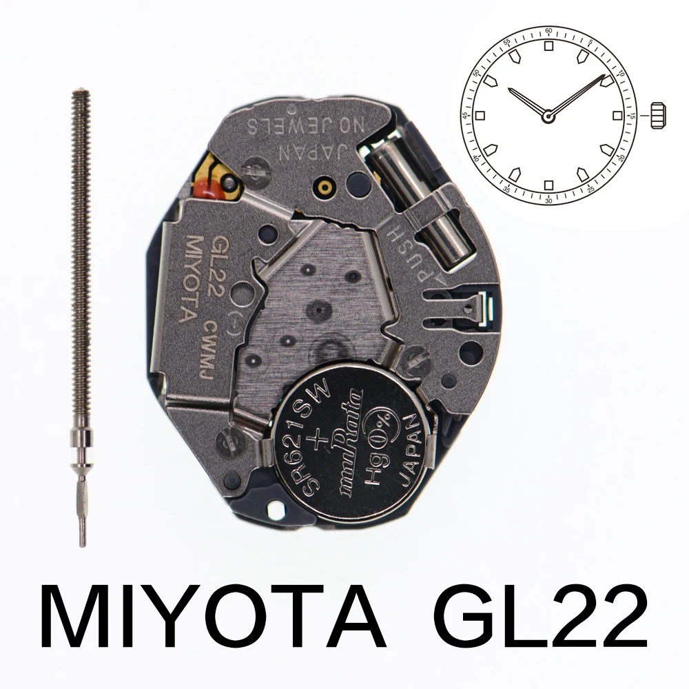 Miyota GL22 Movement Japan Miyota GL22 Super Movement Repair Accessories 2Hands Movement One Of Signature 2 Hand Standard