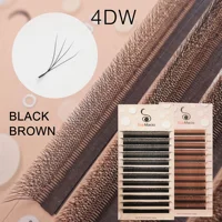 Supmacio 4D W forma de pestañas 0,07 D Curl 4d pestañas de trébol Natural Cilio 4D pestañas brasileñas artículos al por mayor para negocios