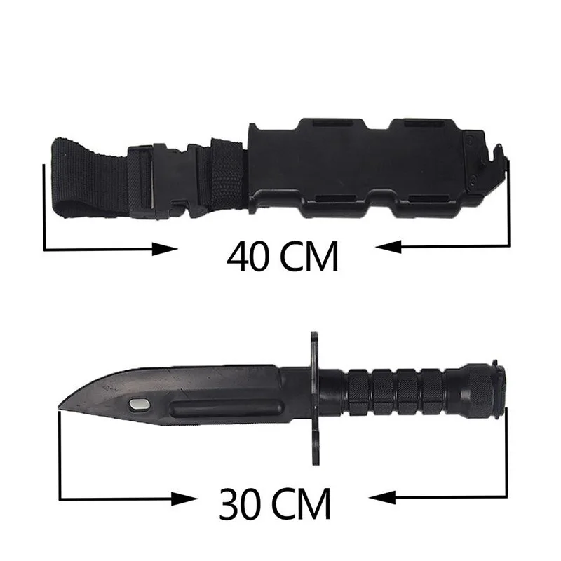 Tactical M9 Dagger Model Rubber Toy Knife Army Fan Collect CS Game Military Training Outdoor Plastic Bayonet Hunting Accessories