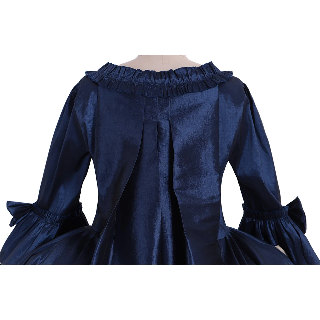 18th Century Victorian Women's Retro Blue Print Dress Princess Dress Rococo Costume Lolita Costume Adult Ladies Customized