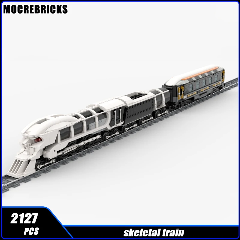 

Film Creative Halloween City Railway Ghost Express Building Block Skeletal Train Passenger Locomotive Model Brick Toy Kid Gifts