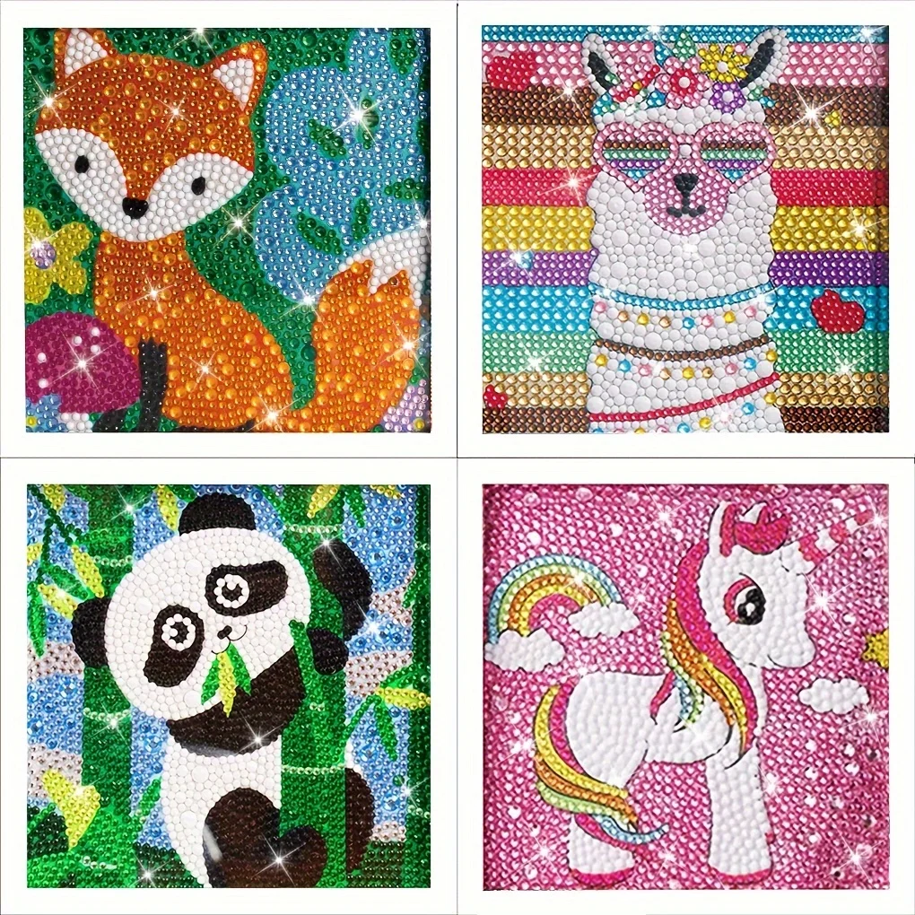 

DIY 5D Diamond Painting Kit Bright Diamonds, Cartoon Animals, Perfect for Adults & Beginners - DIY Gem Art for Home Decor