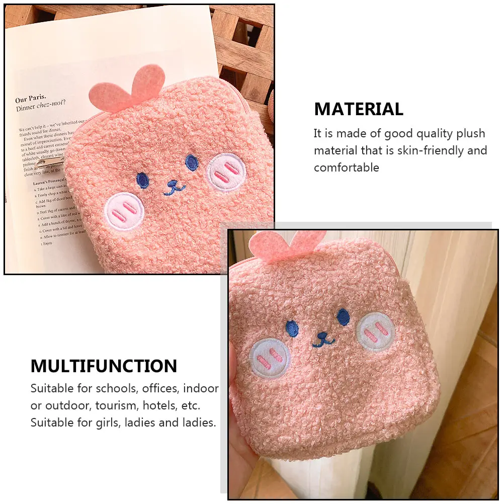 1Pcs Pink Cartoon Portable Menstrual Pad Pouch Sanitary Towel Storage Bag Mini Storage Bag Travel Nursing Pad Organizer