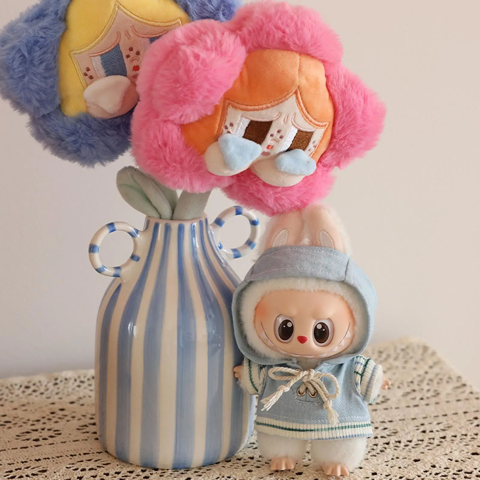 

Комплект одежды для кукол: худи и брюки для миниатюрных плюшевых кукол, милый наряд для девочек, масштаб 1:12, для кукольного домика и в качестве подарка