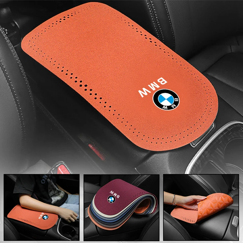 Car Armrest Box Mats For BMW 1 3 5 7 Series X1 X3 X4 X5 F10 F15 F16 F20 F30 F18 F25 M3 M4 E34 E82 Center Console Cover Protector