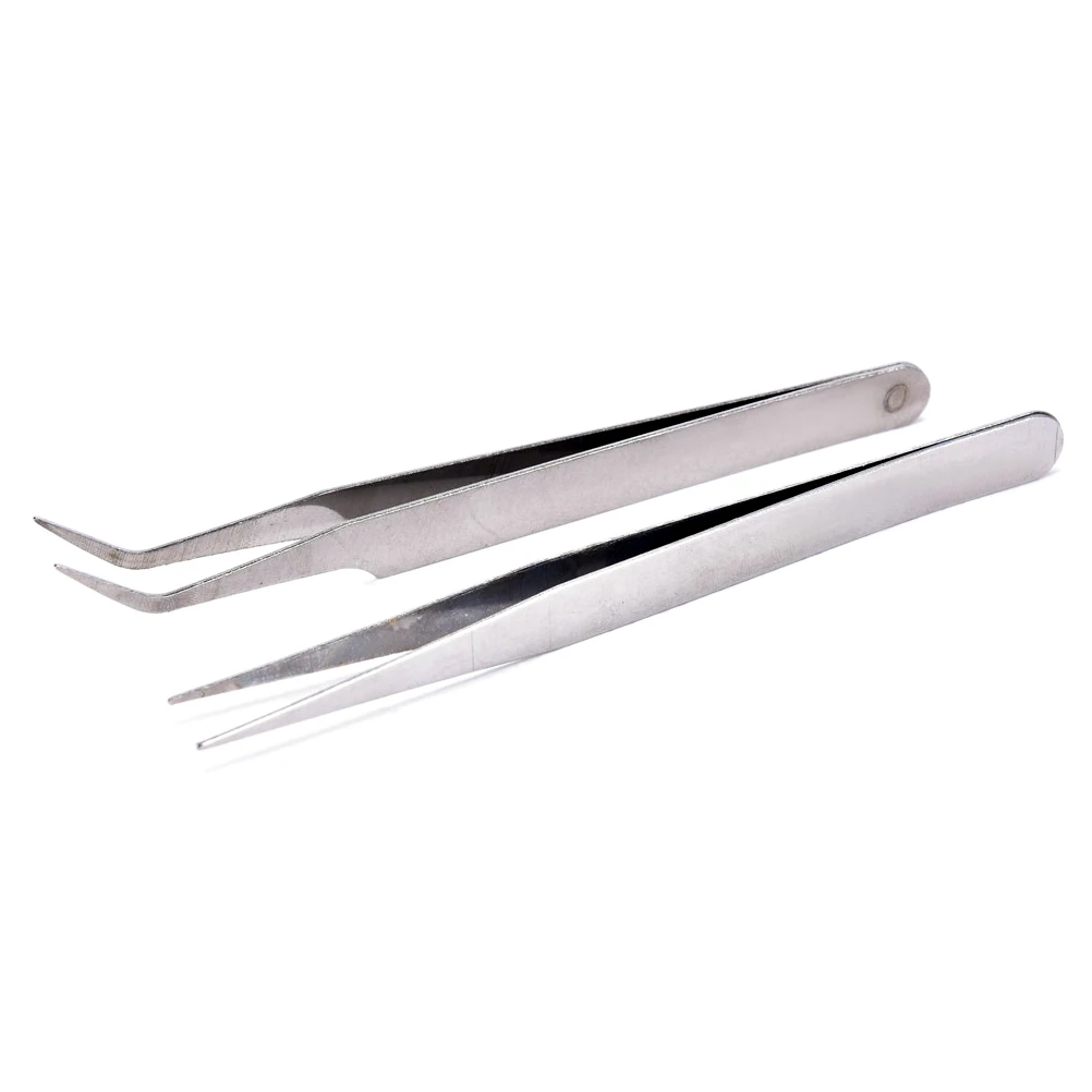 2 Stuks Professionele Pincet Voor Nail Art/Gezichtsverzorging/Wimper Extension Mee-eter Acne Blemish Puistje Verwijderen Tool