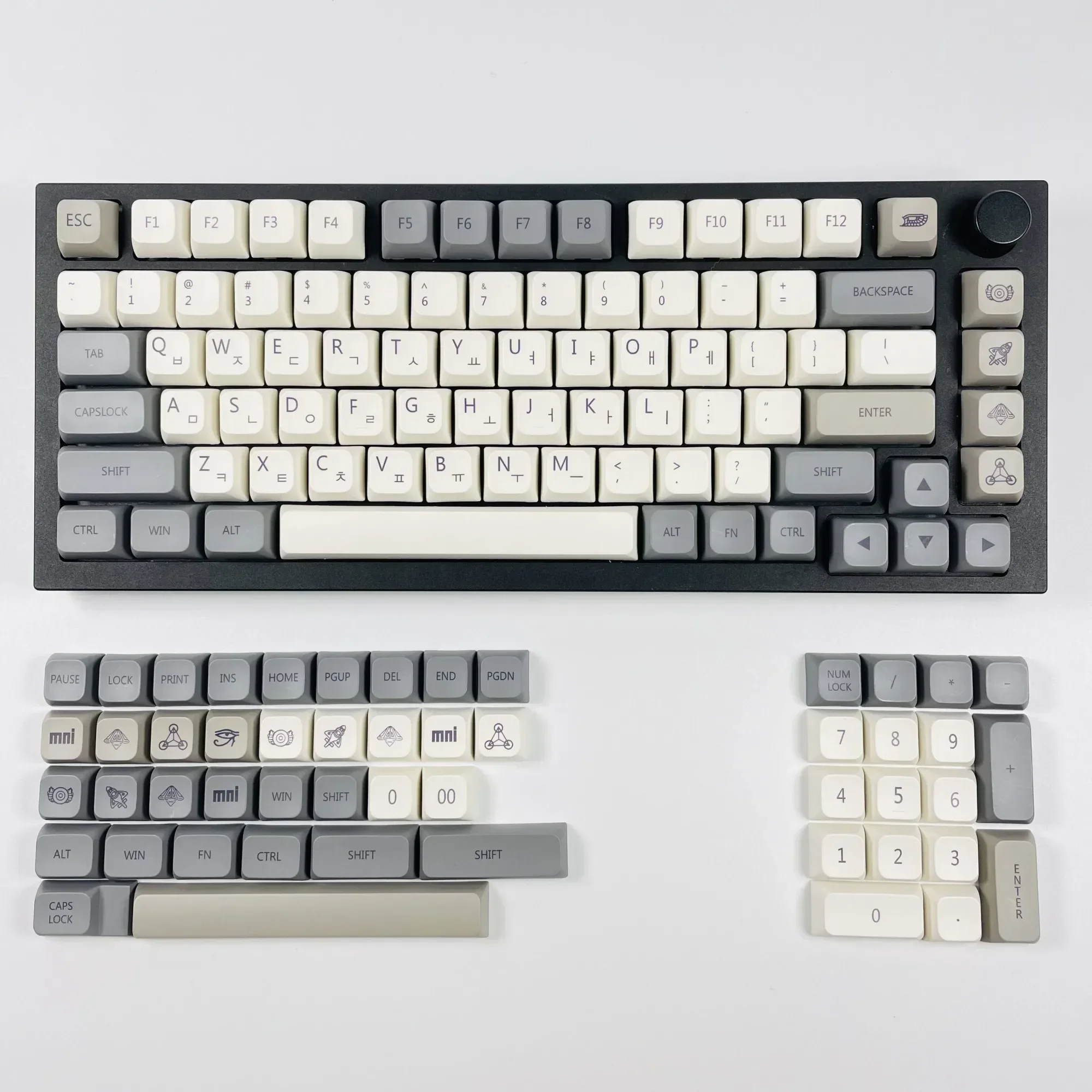 Imagem -05 - Pbt Keycaps Russo Coreano Inglês Japonês Qishi Dye Sub Keycap para Gmk67 Teclado Mecânico Retro Key Caps