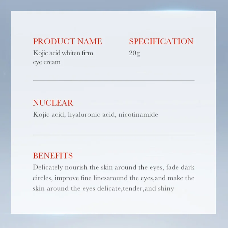 SADOER Acido cogico Retinolo Crema per gli occhi Anti occhiaie Rimuovi le borse per gli occhi Idratante Rassodante Bellezza Occhi Prodotti per la cura della pelle