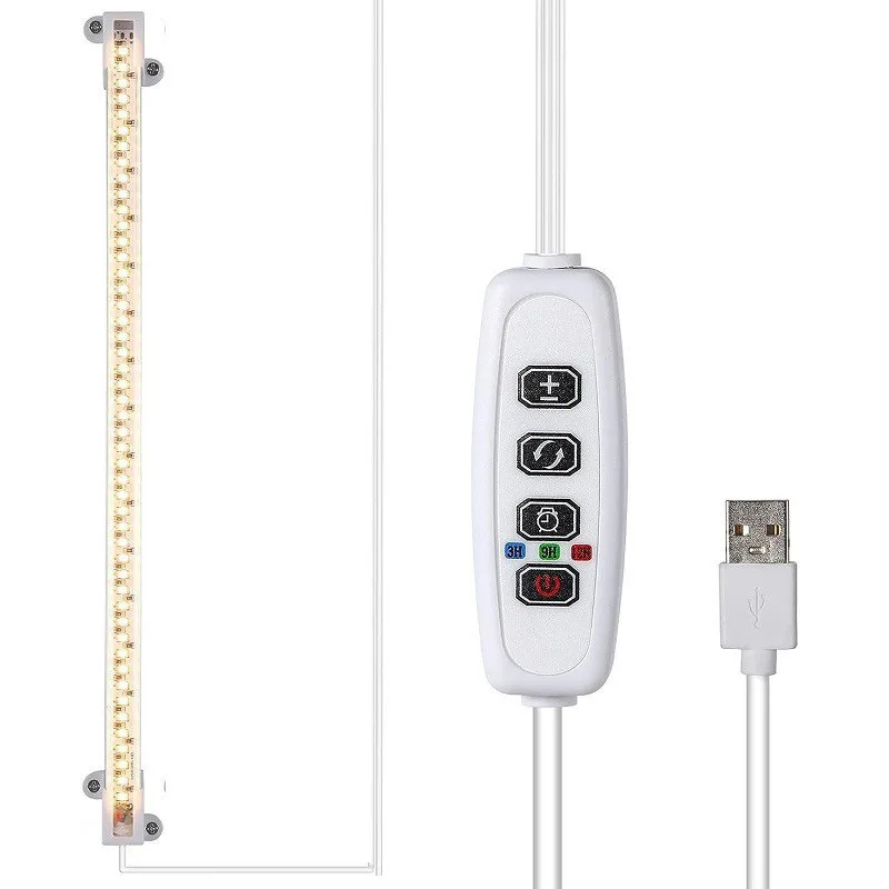 LED Grow Light Strip Warm Light Full Spectrum Four Dimming Options for Succulent Flower Plants Grow Lamp