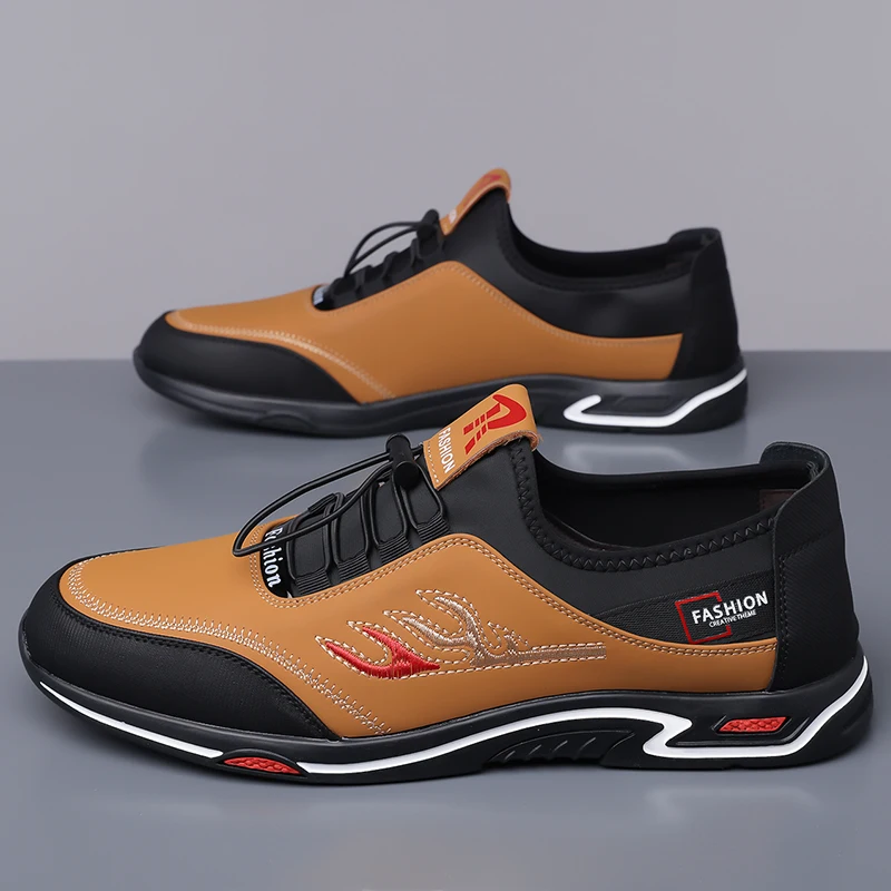 

Men Casual Shoes Soft Comfortable Autumn Outdoor Sports High-quality Leather Cushioning Walking Shoes for Men