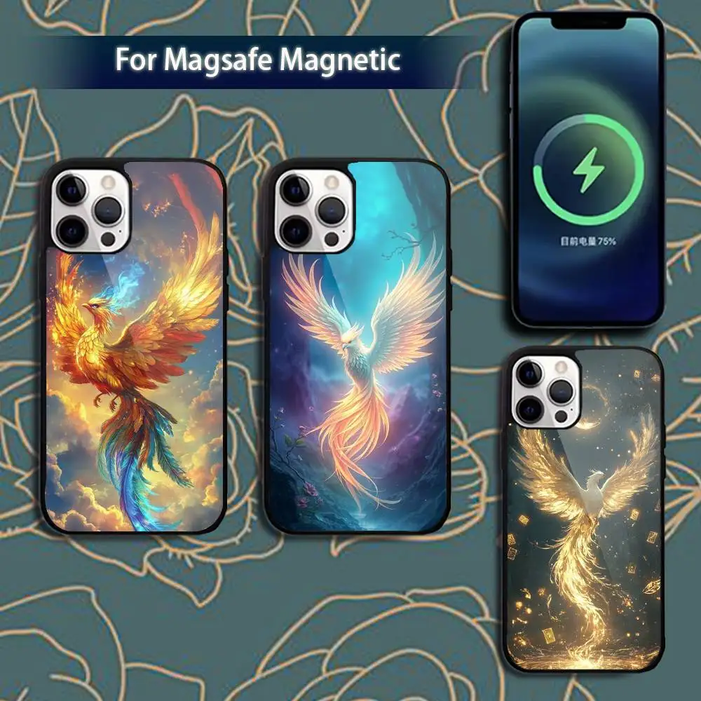 

Cool Phoenix Phone Case For iPhone 17,16,15,14,13,12,11,Pro,Max,Plus,Mini,Magsafe,Magnetic Wireless Charging Case
