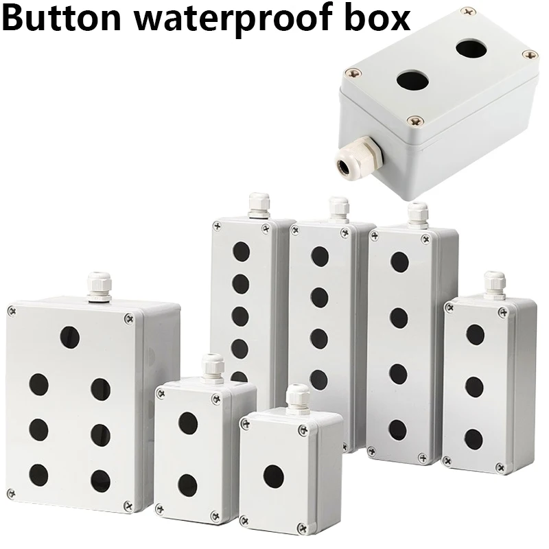 Waterproof button switch control box, plastic insulated box, emergency stop indicator light, supports customized opening 22mm
