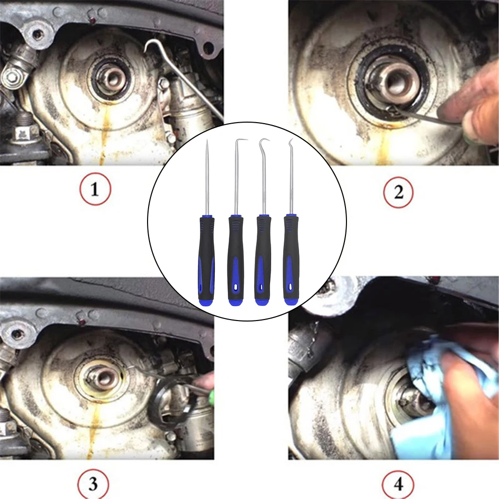 4 Buah Set Obeng Segel Minyak Mobil Alat Perbaikan Mobil Penghilang Penarik Gasket Segel O-ring Segel Minyak Otomatis Mobil