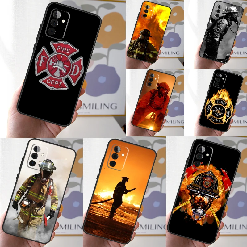 Firefighter Fire Fireman Phone Case For Samsung Galaxy A34 A54 A14 A53 A33 A13 A12 A32 A52 A15 A25 A35 A55 A71 A51