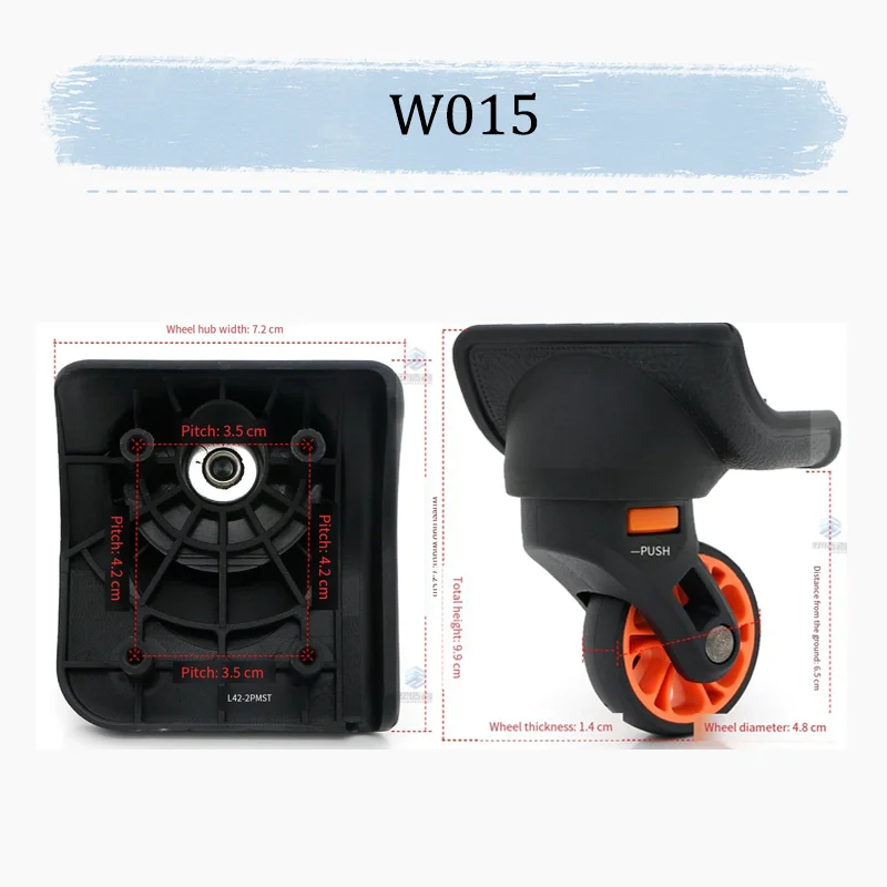 For W015 Heavy-Duty Universal Luggage Replacement Wheels - Silent Roller Repair Kit Suitable For Luggage Component Replacement