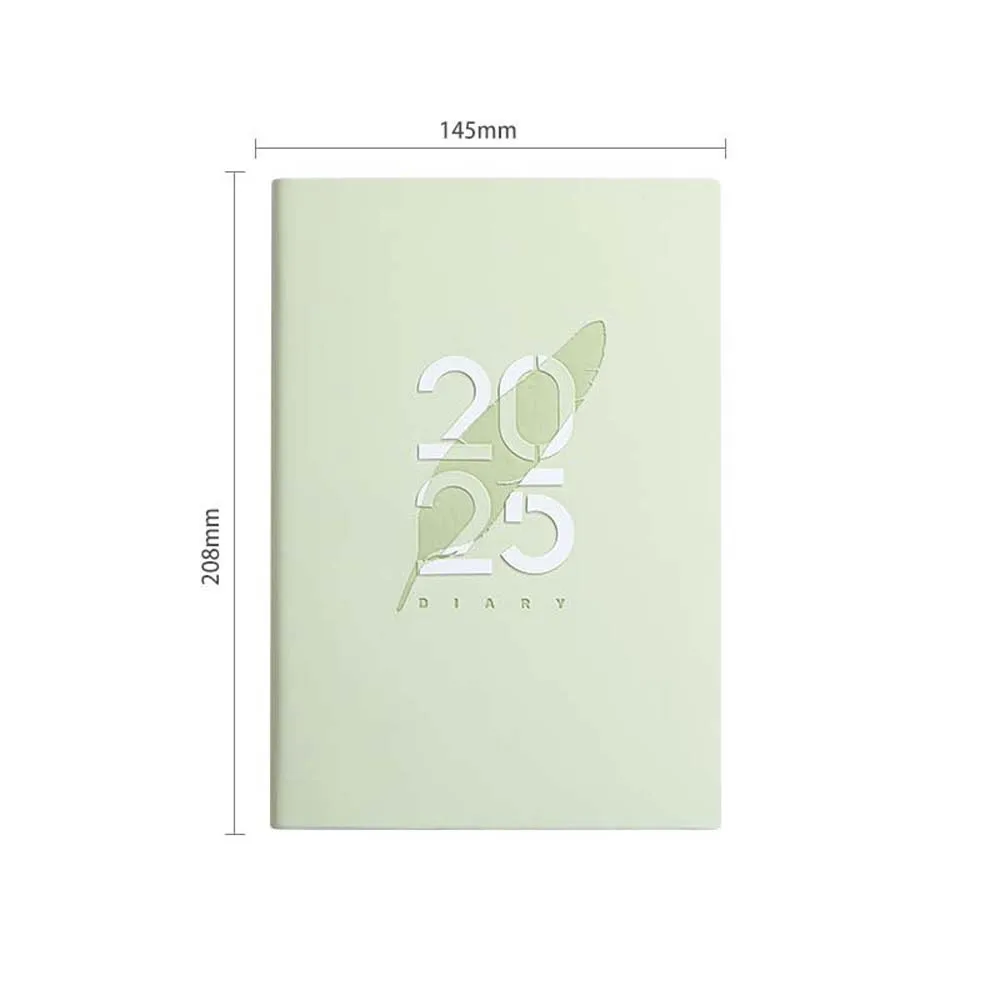 365 日 2025 プランナーノートブックデイリープランナーリマインダースケジュールジャーナル A5 プランナーメモ帳書き込み PU 2025 英語アジェンダブック