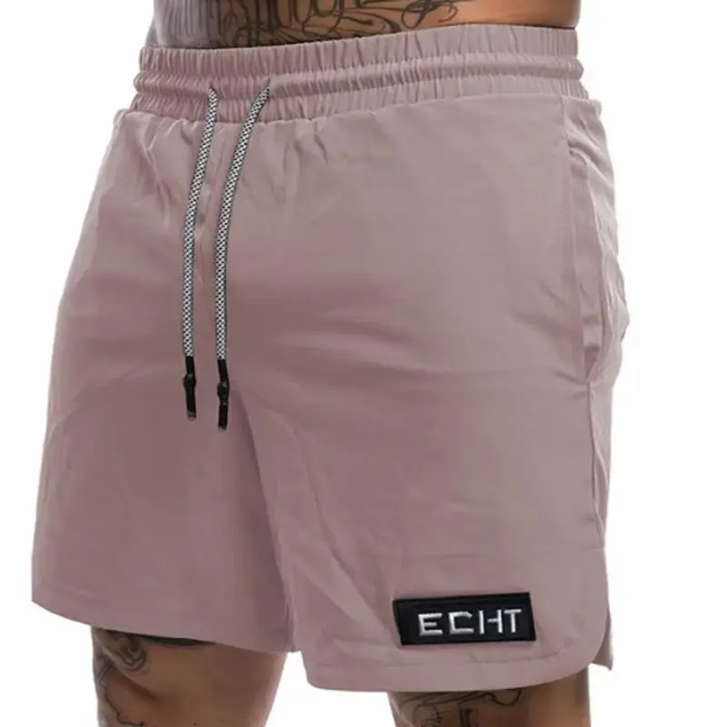 Men's and women's nylon fabric shorts, five point loose sportswear, quick drying, solid lace, same style, summer