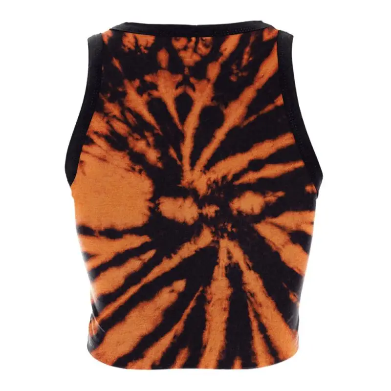 Nadanbao Damen-Crop-Top mit Geister-Kürbis-Print, kurze Weste mit Rosen-Totenkopf-Muster, sexy, schmales, ärmelloses Hemd, Halloween-Party-Top – Detail 12