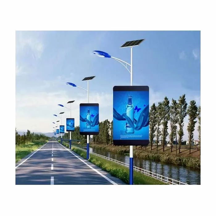 

TOPLED P4 Outdoor Street Light Pole Advertising IP65 Full Color Smart Light Box LED Pole Display