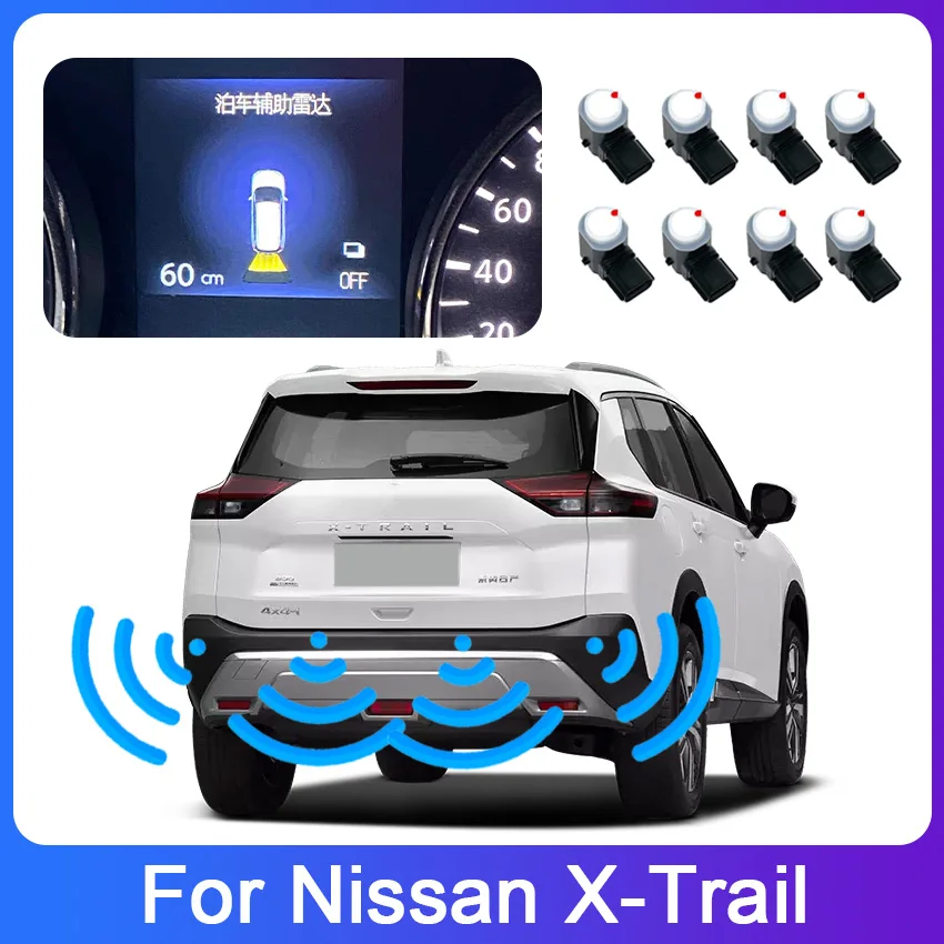 

Parking Sensor System For Nissan X-Trail 2017 ~ 2023 Original Display Car Parking Sensor screen display Reversing Parking System