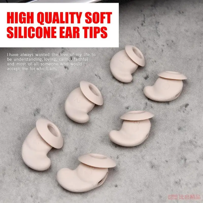 Sweatproof Silicone Earpiece Earbud Cover Plugs Sleeve Long Wear Comfort Soft Ear Tip Noise Isolating for Sleep Earphone F19E