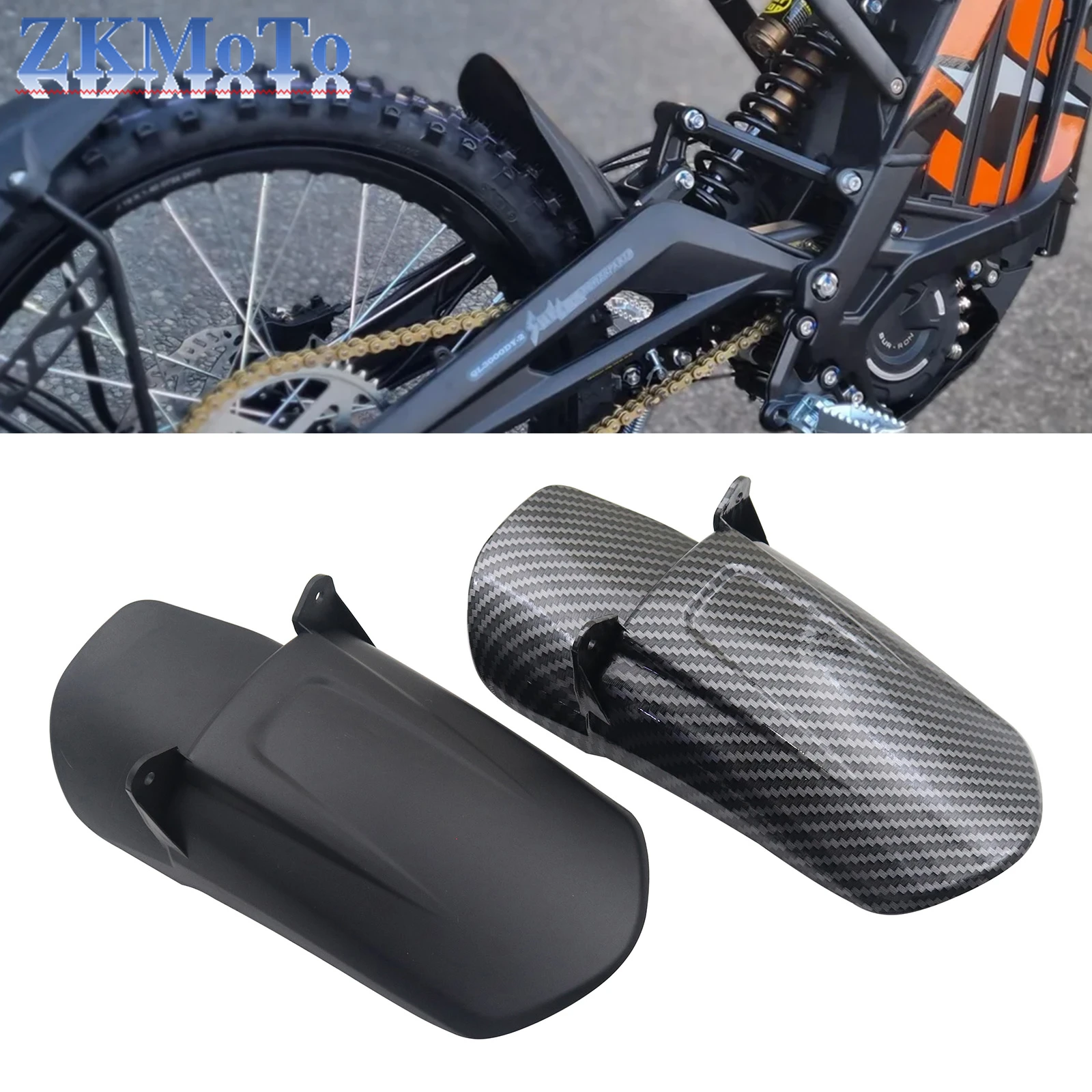 For Sur Ron Light Bee Motorcycle Rear Shock Guard Dust Cover Fender Carbon Fiber Accessories Motocross for Surron Electric Bike