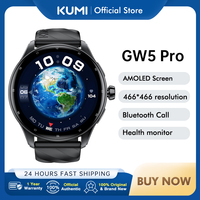 KUMI GW5 Pro 1.43' AMOLED NFC Waterproof IP68 Bluetooth 5.2 100+ Sport Heart Rate Blood Pressure Oxygen Monitor Smartwatches