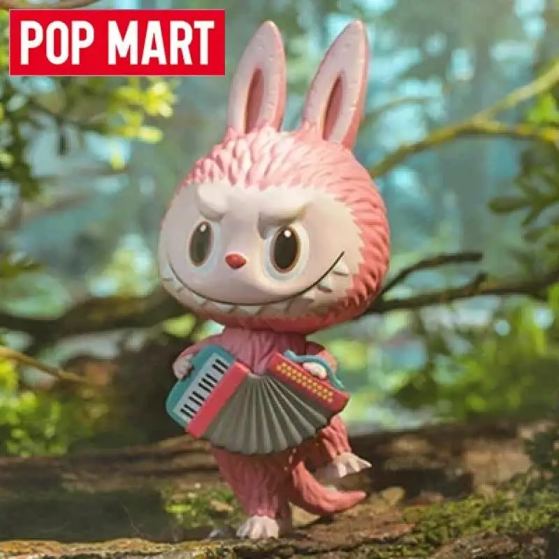 POP MART Labubu Forest Concert Blind Box Mystery Box Guess Bag Mainan Boneka Lucu Anime Figure Desktop Ornament Koleksi Hadiah Lucu