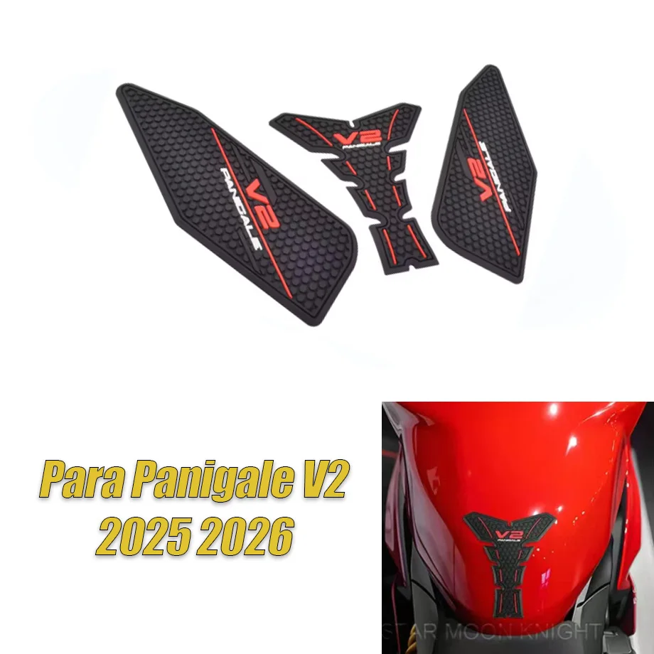 

For Ducati Panigale V 2 2025 2026 V2, Non-Slip Fuel Traction Sticker, Knee Grip Gas Stickers, Tank Pad