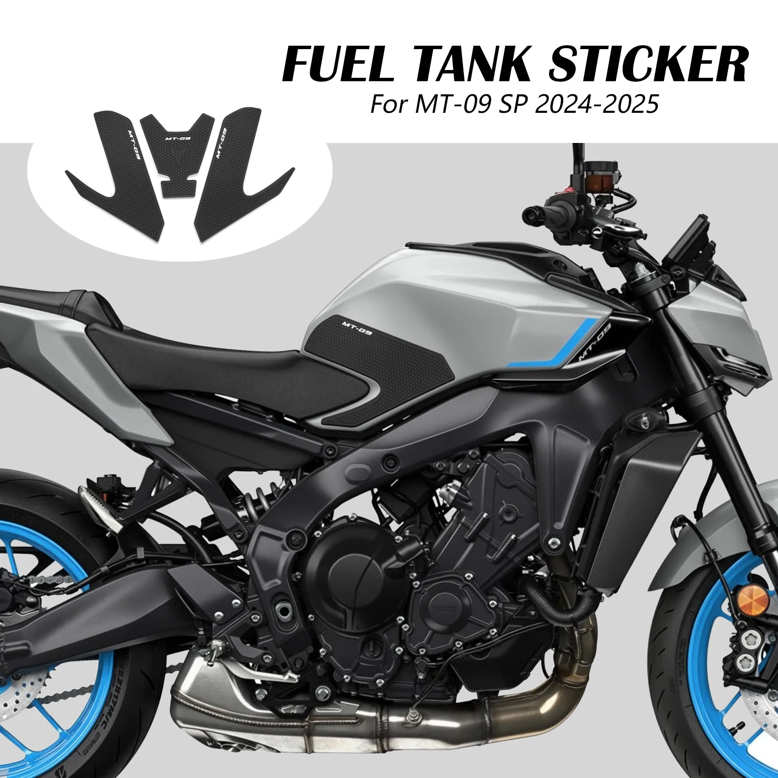 

For Yamaha MT-09 MT09 SP 2024 2025 2026 mt09sp Motorcycle Rubber Fuel Tank Pad Stickers Non-slip Oil Tankpads Decal Protector