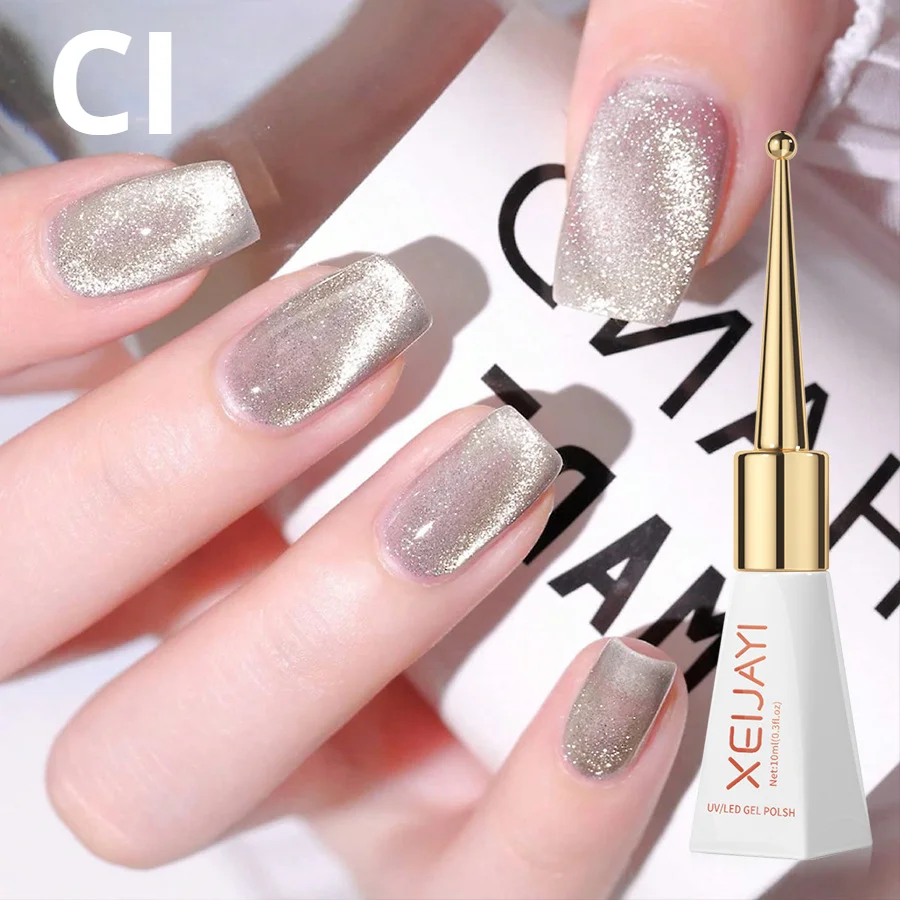 XEIJAYI 10ML Cat Eye Gel Polish Blue Glitter Magnetic Gel Pintauñas Semipermanentes Hybrid Nail Varnish Manicure Products