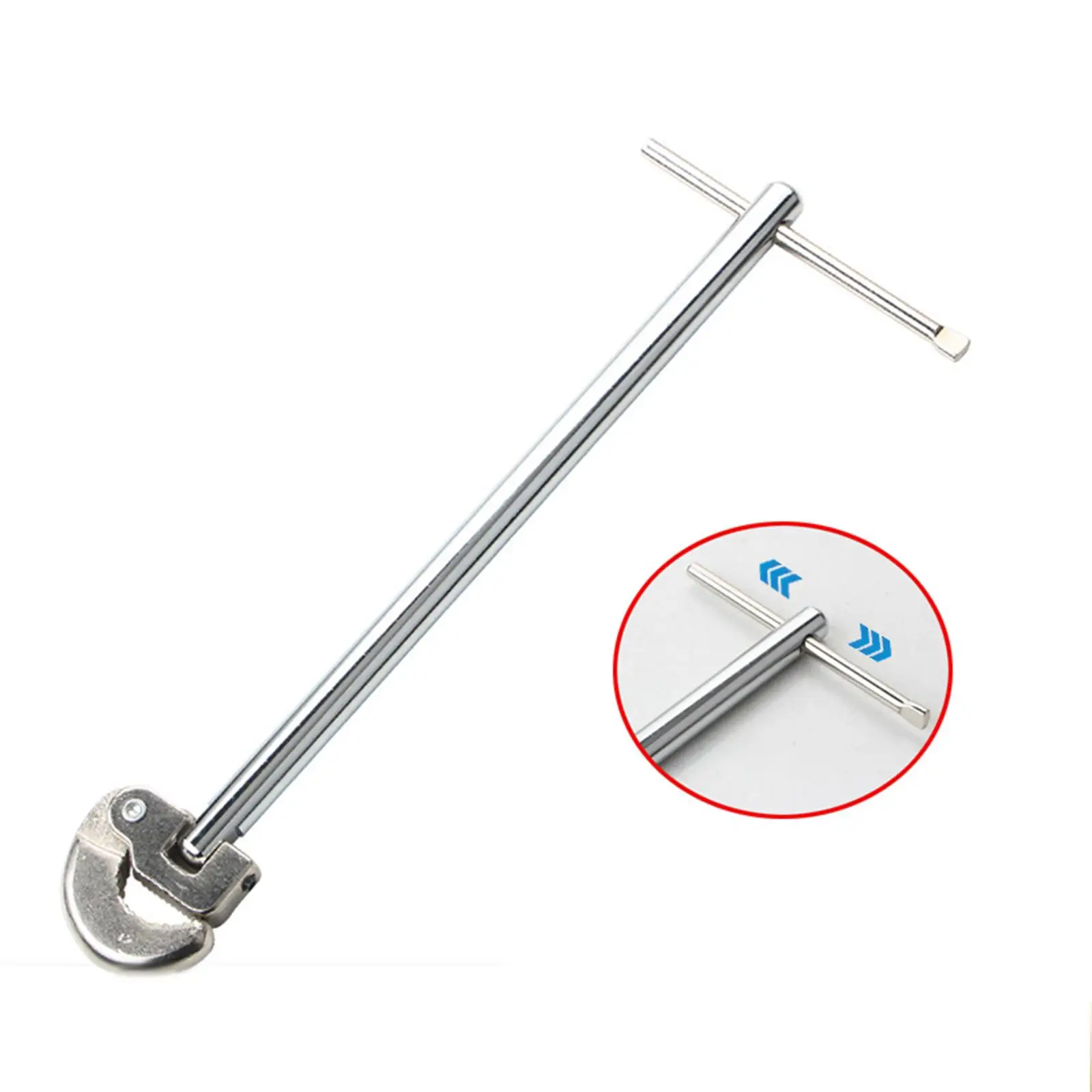 Portable 12in Basin Wrench Practical Plumbing Tool for Kitchen Bathroom Home