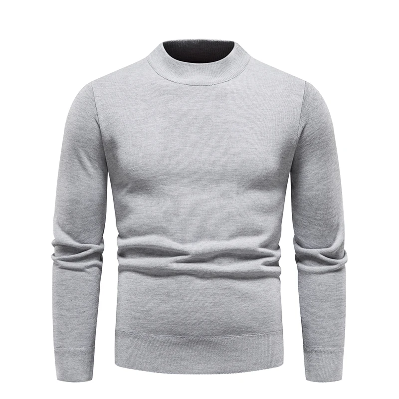 Pullover Männer Herbst Winter Jumper Fleece Verdickt Neue Koreanische Strickwaren Oansatz Solide Weiß Schwarz Kalten Bluse Bottom Shirt Kleidung – Detail 10