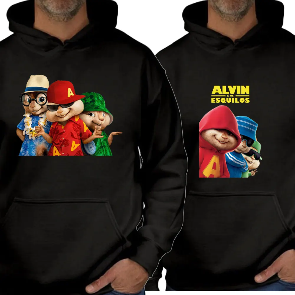Alvin and The Chipmunks: The Squeakquel's Long-sleeved Crewneck Pullover Sweatshirt Is Available for Both Men and Women Y2k Tops