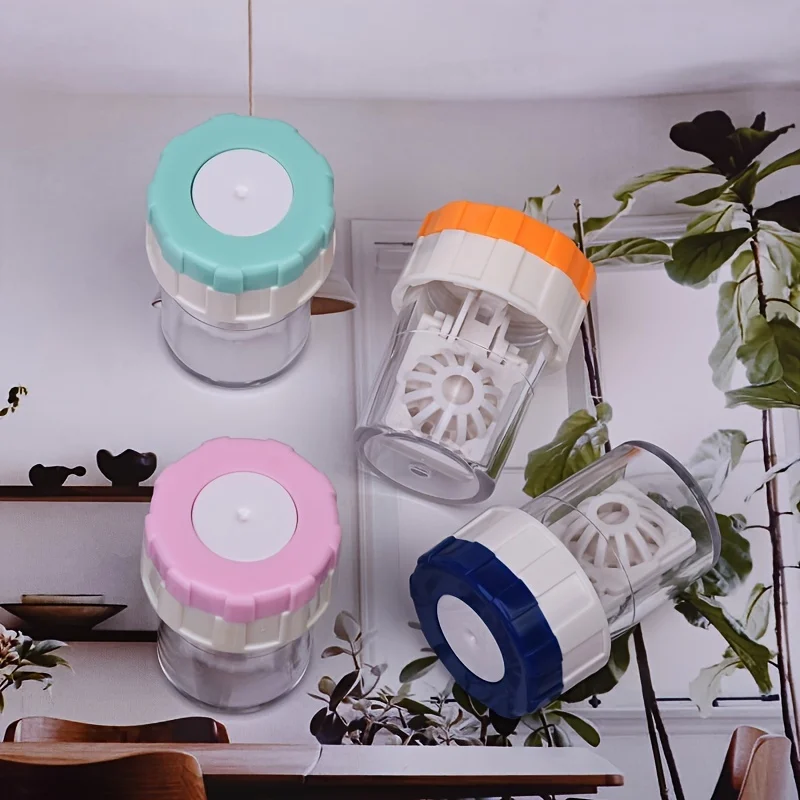 

Небольшой очиститель контактных линз, портативный ручной вращающийся ящик для контактных линз, очиститель для рук, очки