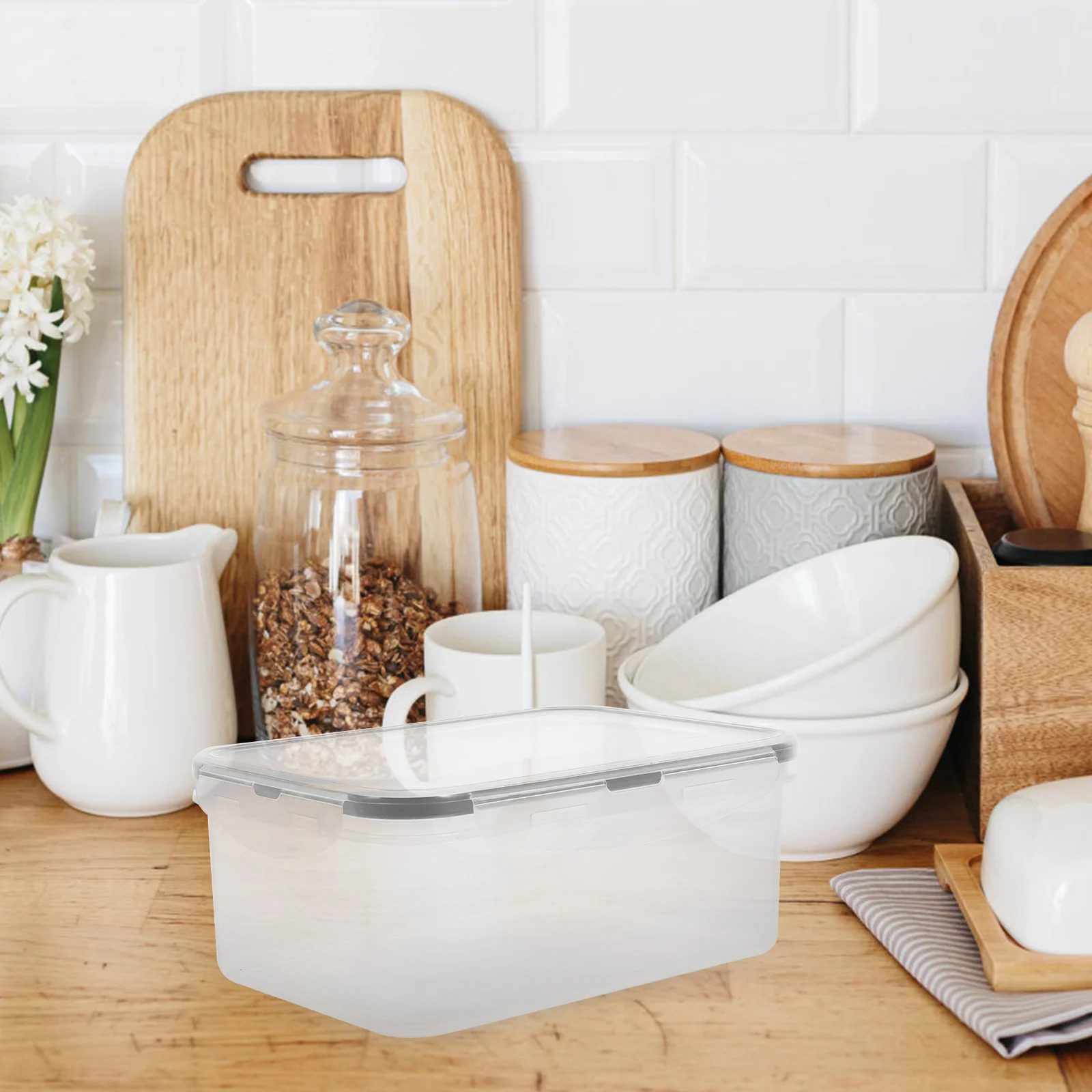 

5pcs Round Fresh Preservation Boxes Set Large Capacity Save Space Reusable Freezer Holders Kitchen Food Containers Fridge