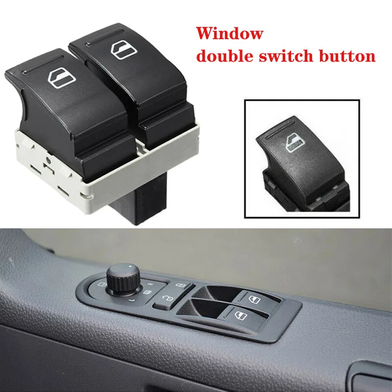 

Car Power Door Window Double Switch Button Driver Side Control for Volkswagen Transporter T5 T6 Caravelle Multivan 7E0959855A9B9