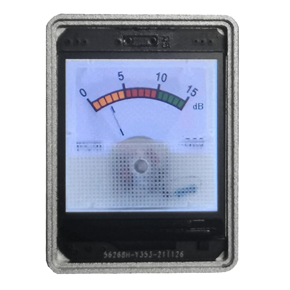 AB53 1 Pcs Voice Activated 1.3 Inch Music Spectrum VU Meter Aluminum Alloy Shell Plug-In Version