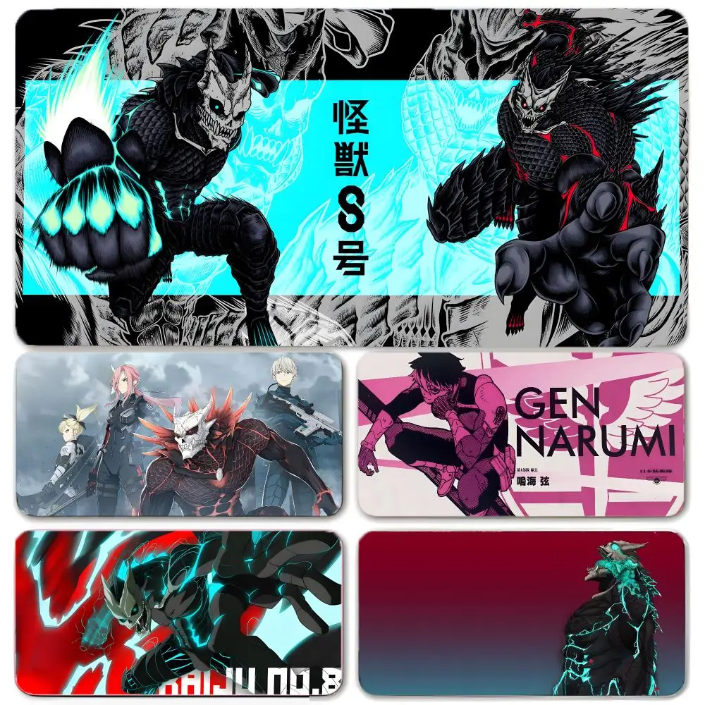 Alfombrilla de Ratón Grande para Juegos con Diseño de Anime Manga Kaiju No 8, con Borde Cosido Grueso y Antideslizante